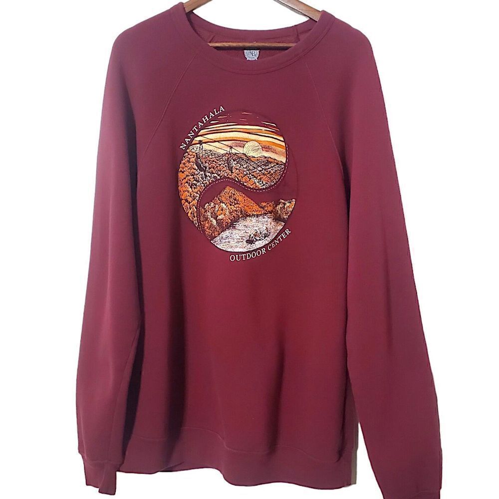 Nantahala Outdoor Center Mens Sweatshirt Size XL American Backcountry Fleece